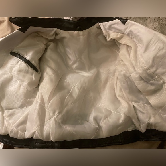 Custom Made Genuine Leather Jacket Cropped Colorblock Moto Biker XXS Motorcycle - Picture 10 of 14